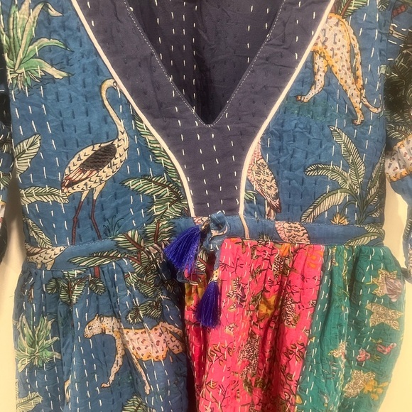 KANTHA DRESS MADE IN INDIA S/M - Picture 3 of 5